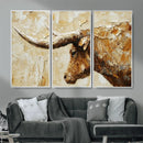 Rustic Longhorn Bull Wall Art Canvas Print – Vintage Western by MyGreatCanvas | Canvas Wall Art Prints | Photo Prints & Wall Decor