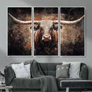 Abstract Longhorn Wall Art Canvas Print – Vintage Western by MyGreatCanvas | Canvas Wall Art Prints | Photo Prints & Wall Decor