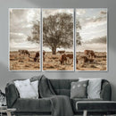 Texas Longhorn Cattle Wall Art, Rustic Western Ranch Canvas by MyGreatCanvas | Canvas Wall Art Prints | Photo Prints & Wall Decor
