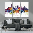Atlanta Skyline Wall Art Canvas Print – Framed Colorful