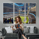 Chicago Dome Stadium Wall Art Canvas Print – Framed Modern
