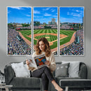 Wrigley Field Baseball Stadium Canvas Wall Art – Packed