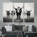 Texas Longhorn Wall Art Canvas Print, Framed Speckled Cow by MyGreatCanvas | Canvas Wall Art Prints | Photo Prints & Wall Decor