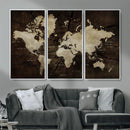 World Map Wall Art Canvas Print – Framed Travel Map Wall Art by MyGreatCanvas | Canvas Wall Art Prints | Photo Prints & Wall Decor