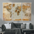 World Map Canvas Print – Detailed Map of the World Wall Art by MyGreatCanvas | Canvas Wall Art Prints | Photo Prints & Wall Decor