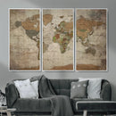 World Map Canvas Print – Framed Travel Map Wall Art for by MyGreatCanvas | Canvas Wall Art Prints | Photo Prints & Wall Decor