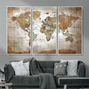 Vibrant Watercolor World Map Canvas Wall Art – Framed Travel by MyGreatCanvas | Canvas Wall Art Prints | Photo Prints & Wall Decor