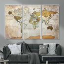 Personalized World Map Canvas Print – Colorful Watercolor by MyGreatCanvas | Canvas Wall Art Prints | Photo Prints & Wall Decor
