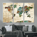 World Map Canvas Print – Framed Detailed Map of the World by MyGreatCanvas | Canvas Wall Art Prints | Photo Prints & Wall Decor