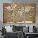 World Map Wall Art Canvas Print, Framed Map Art Picture by MyGreatCanvas | Canvas Wall Art Prints | Photo Prints & Wall Decor