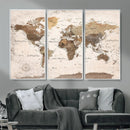 World Map Canvas Print – Framed Travel Map Wall Art for by MyGreatCanvas | Canvas Wall Art Prints | Photo Prints & Wall Decor