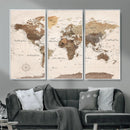 World Map Canvas Print – Framed Detailed Map of the World by MyGreatCanvas | Canvas Wall Art Prints | Photo Prints & Wall Decor