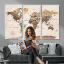 World Map Canvas Print – Framed Detailed Map of the World