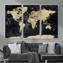 Framed Large World Map Wall Art Canvas Print for Living Room by MyGreatCanvas | Canvas Wall Art Prints | Photo Prints & Wall Decor