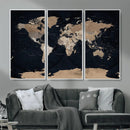 Grunge Wall Art World Map Canvas Print by MyGreatCanvas | Canvas Wall Art Prints | Photo Prints & Wall Decor
