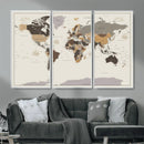World Map Wall Art Print by MyGreatCanvas | Canvas Wall Art Prints | Photo Prints & Wall Decor
