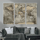 World Map Canvas Print – Detailed Map of the World Wall Art