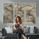 World Map Canvas Print – Detailed Map of the World Wall Art