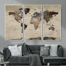 World Map Canvas Print – Detailed Map of the World Adventure by MyGreatCanvas | Canvas Wall Art Prints | Photo Prints & Wall Decor