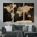 World Map Canvas Print – Detailed Map of the World Wall Art