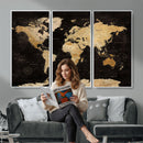 Extra Large World Map Canvas Print – Detailed Map Classic
