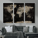 Detailed World Map Wall Art Print - Large Framed World Map