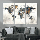 World Map Wall Art Canvas Print for Office Wall Decor by MyGreatCanvas | Canvas Wall Art Prints | Photo Prints & Wall Decor