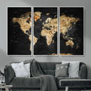 World Map Canvas Wall Art with Famous Landmarks – Framed by MyGreatCanvas | Canvas Wall Art Prints | Photo Prints & Wall Decor