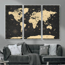 World Map Canvas Print – Detailed Map of the World Wall Art by MyGreatCanvas | Canvas Wall Art Prints | Photo Prints & Wall Decor