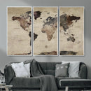 Neutral Watercolor World Map Canvas Wall Art – Framed Earth by MyGreatCanvas | Canvas Wall Art Prints | Photo Prints & Wall Decor