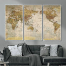 World Map Canvas Print – Detailed Map of the World Wall Art by MyGreatCanvas | Canvas Wall Art Prints | Photo Prints & Wall Decor