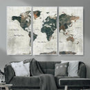 World Map Canvas Print – Framed Travel Map Wall Art for by MyGreatCanvas | Canvas Wall Art Prints | Photo Prints & Wall Decor