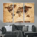 Modern Red and Gray World Map Canvas Print – Framed Wall Art by MyGreatCanvas | Canvas Wall Art Prints | Photo Prints & Wall Decor