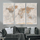 Detailed World Map Wall Art Canvas Print for Home and Office Decor by MyGreatCanvas | Canvas Wall Art Prints | Photo Prints & Wall Decor