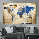 World Map Canvas Print – Colorful Abstract Travel Map, by MyGreatCanvas | Canvas Wall Art Prints | Photo Prints & Wall Decor