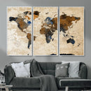 World Map Canvas Print – Framed Travel Map Wall Art for by MyGreatCanvas | Canvas Wall Art Prints | Photo Prints & Wall Decor