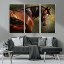 Majestic Brown Horse Wall Art Canvas Print – Framed