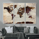 World Map Canvas Triptych – Colorful Global Wall Art for by MyGreatCanvas | Canvas Wall Art Prints | Photo Prints & Wall Decor