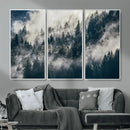 Foggy Mountain Forest Canvas Print, Misty Pine Trees Nature by MyGreatCanvas | Canvas Wall Art Prints | Photo Prints & Wall Decor