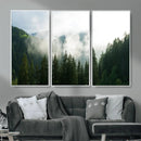 Misty Mountain Forest Canvas Print, Foggy Pine Trees Nature by MyGreatCanvas | Canvas Wall Art Prints | Photo Prints & Wall Decor