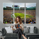 Green Bay Packers Stadium Wall Art Canvas Print, Lambeau