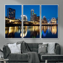 Austin Skyline Wall Art Canvas Print, Austin Downtown Night by MyGreatCanvas | Canvas Wall Art Prints | Photo Prints & Wall Decor