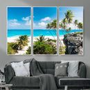 Barbados Beach Wall Art Canvas Print, Palm Tree Ocean by MyGreatCanvas | Canvas Wall Art Prints | Photo Prints & Wall Decor