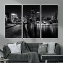 Boston Wall Art Canvas Print, Boston City Downtown Night by MyGreatCanvas | Canvas Wall Art Prints | Photo Prints & Wall Decor