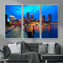Boston Wall Art Canvas Print, Boston City Downtown Night by MyGreatCanvas | Canvas Wall Art Prints | Photo Prints & Wall Decor