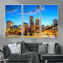 Boston Wall Art Canvas Print, Boston City Downtown Night by MyGreatCanvas | Canvas Wall Art Prints | Photo Prints & Wall Decor