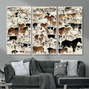 Farmhouse Animals Horse Longhorn Cow Wall Art Canvas Print - by MyGreatCanvas | Canvas Wall Art Prints | Photo Prints & Wall Decor