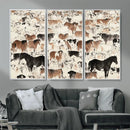 Wild Horses Wall Art Canvas Print - Abstract Farm Longhorn by MyGreatCanvas | Canvas Wall Art Prints | Photo Prints & Wall Decor