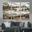 Snowy Mountain Landscape Wall Art Canvas Print, Alpine Pine by MyGreatCanvas | Canvas Wall Art Prints | Photo Prints & Wall Decor