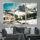 Snowy Mountain Wall Art Canvas Print, Alpine Pine Forest by MyGreatCanvas | Canvas Wall Art Prints | Photo Prints & Wall Decor